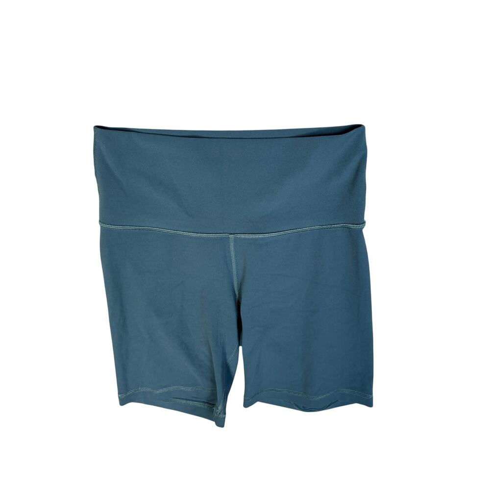 Aritzia Golden High Rise Biker 7" Athleisure Shorts Blue Gray S